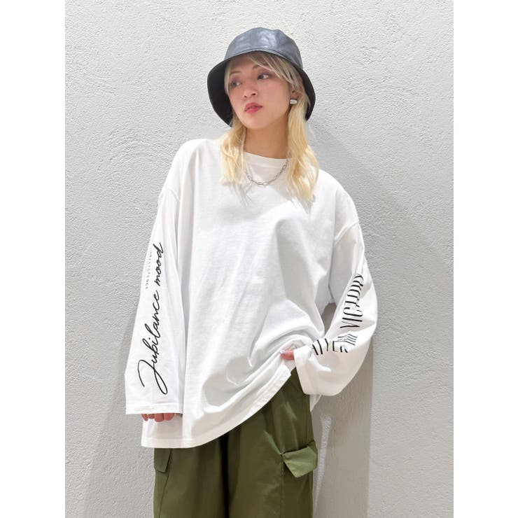 アシメ袖ロゴロングTシャツ[品番：SPRW0009834]｜SpRay（スプレイ）の