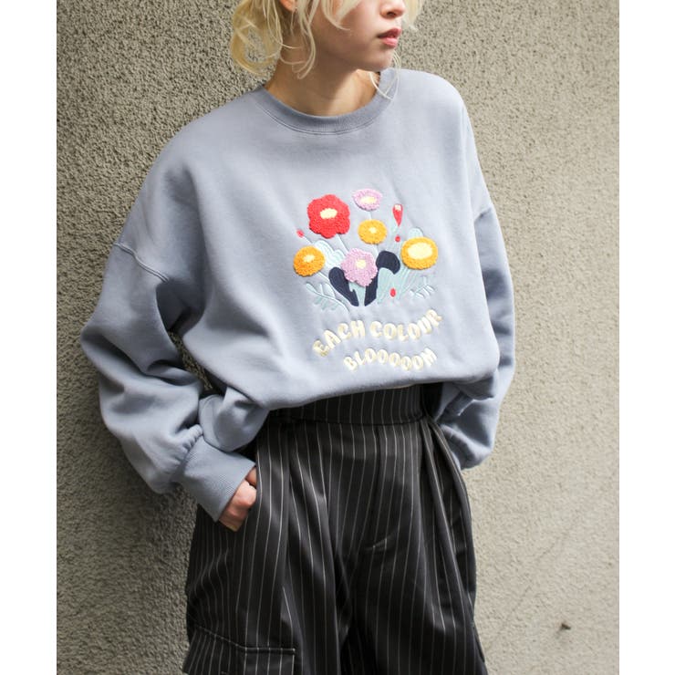 新作✨ MSGM フラワーミックス２トーンスウェット 裏起毛フラワーサガラスウェット[品番：SPRW0009960]｜SpRay（スプレイ