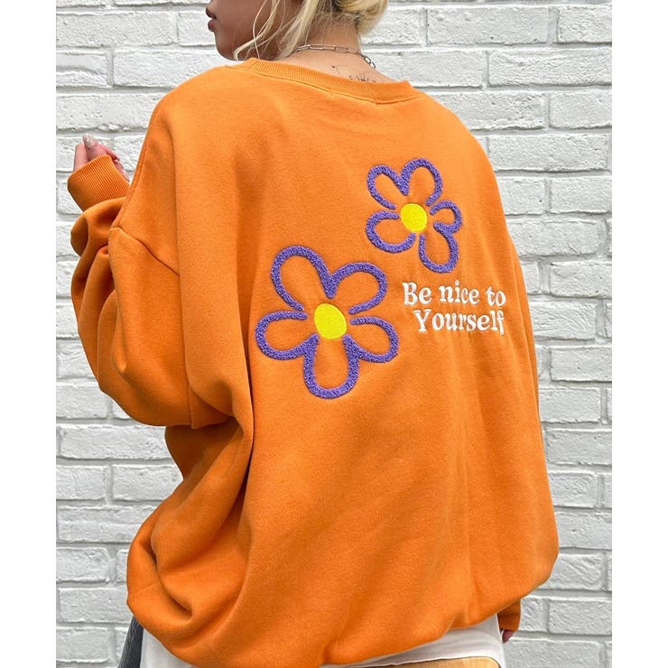 裏起毛花ロゴスウェット[品番：SPRW0009930]｜SpRay（スプレイ