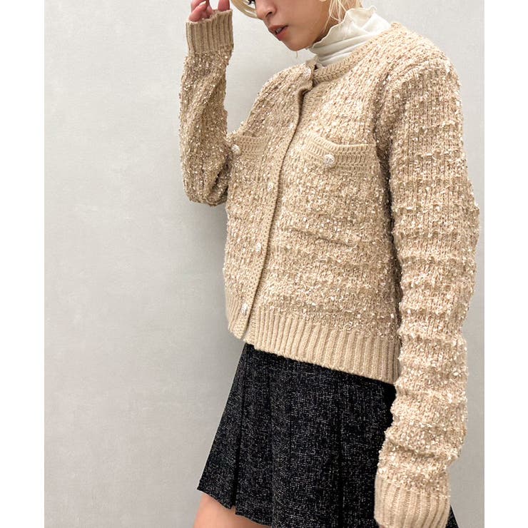 テープヤーンニットカーディガン[品番：SPRW0009931]｜SpRay（スプレイ