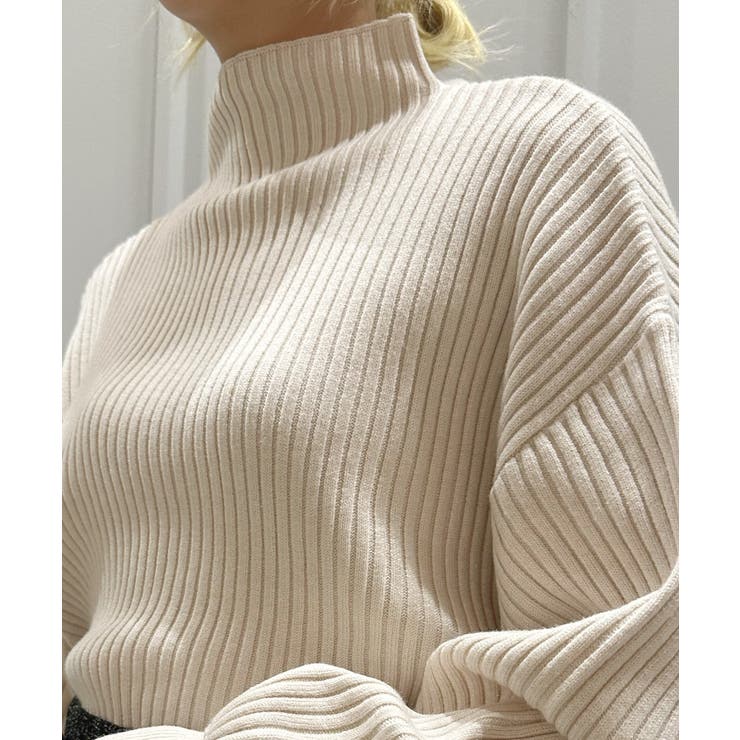 ボリュームスリーブニットトップス[品番：SPRW0009849]｜SpRay