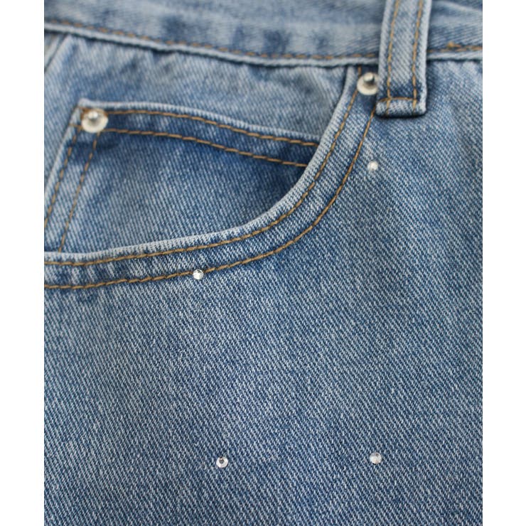 デニムラインストーンパンツ[品番：SPRW0010163]｜SpRay（スプレイ）の