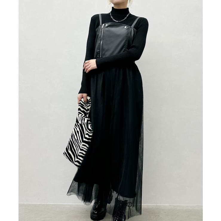 【美品✨】定価40,000円❤️M-PREMIER BLACK✨ワンピース ZARA ZW COLLECTION ポプリンミディワンピース (ZARA/ワンピース