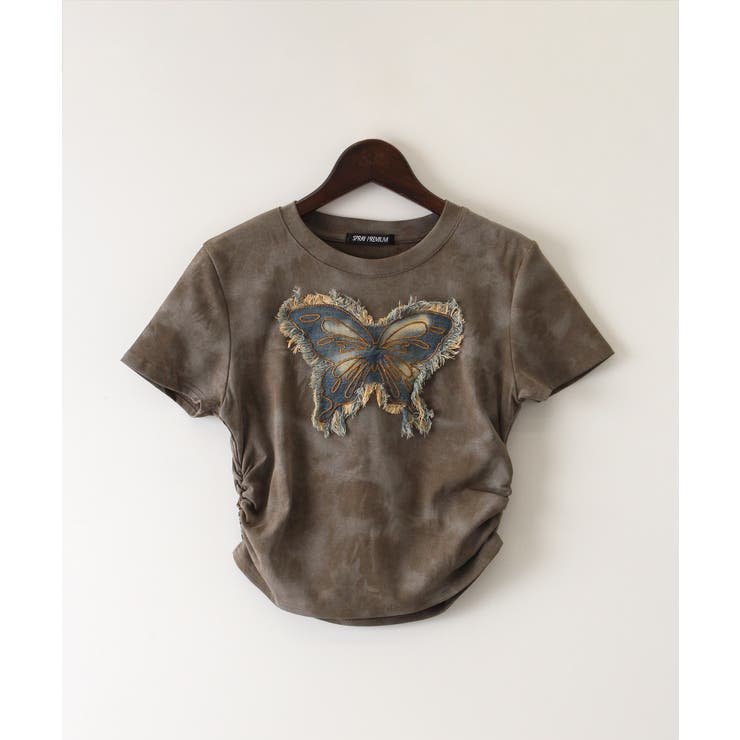 バタフライ半袖ちびTシャツ[品番：SPRW0010161]｜SpRay（スプレイ