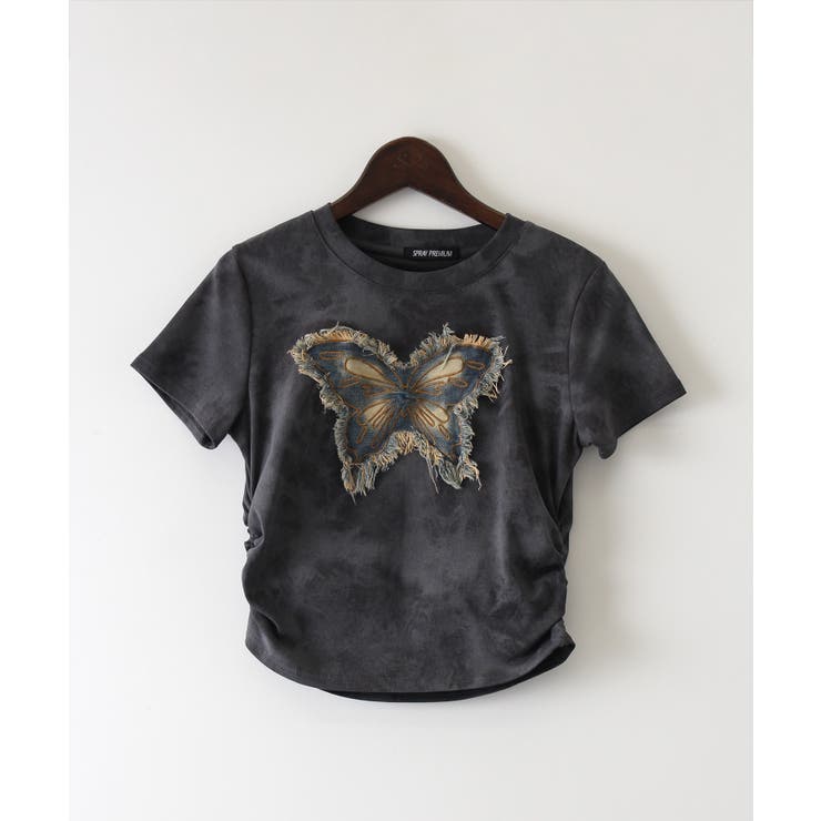 バタフライ半袖ちびTシャツ[品番：SPRW0010161]｜SpRay（スプレイ）の