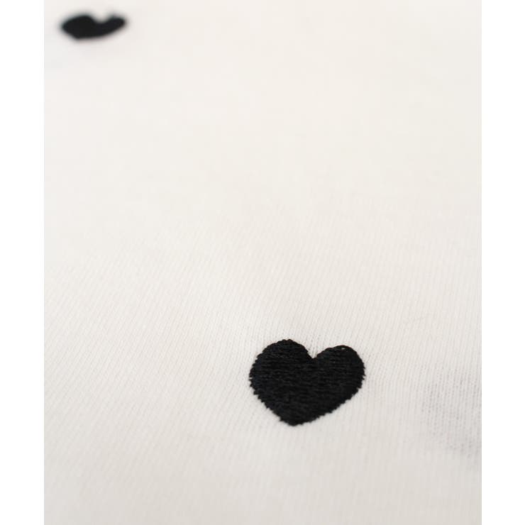 ami ハート刺繍 Tシャツ クリーム　タグ付き ミニハート刺繍Tシャツ