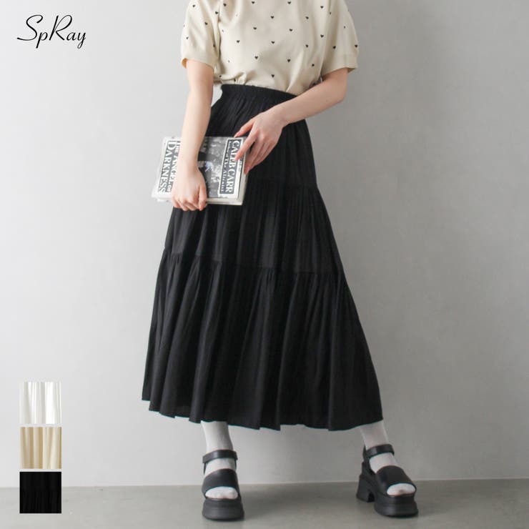 ティアードロングスカート[品番：SPRW0010059]｜SpRay（スプレイ