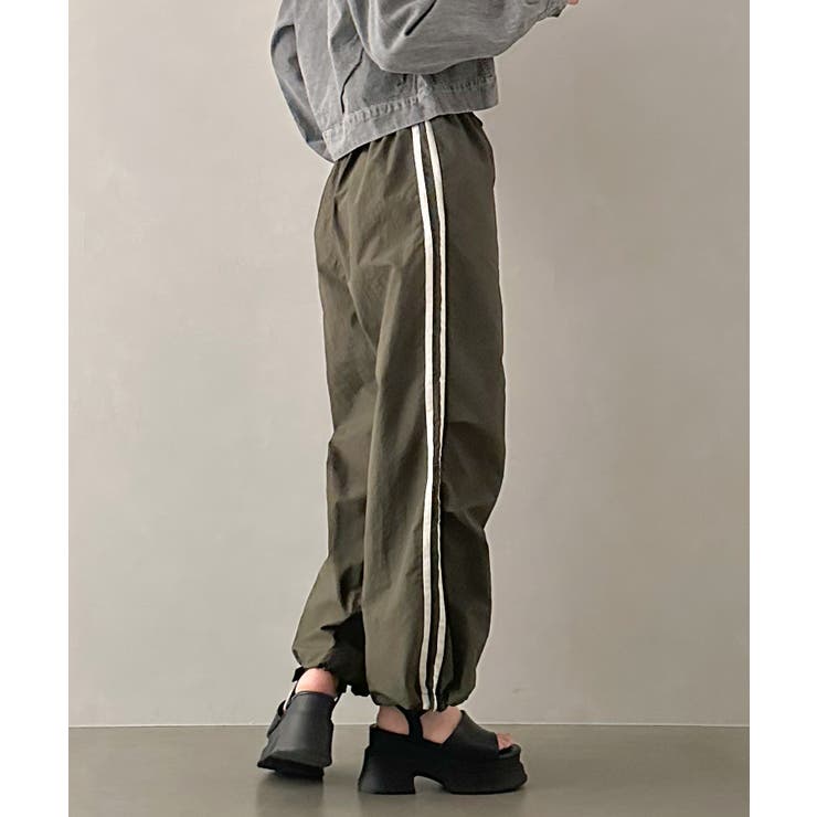 Cider◆ローライズ◆パラシュートパンツ[送料込] サイドラインパラシュートパンツ[品番：SPRW0010007]｜SpRay