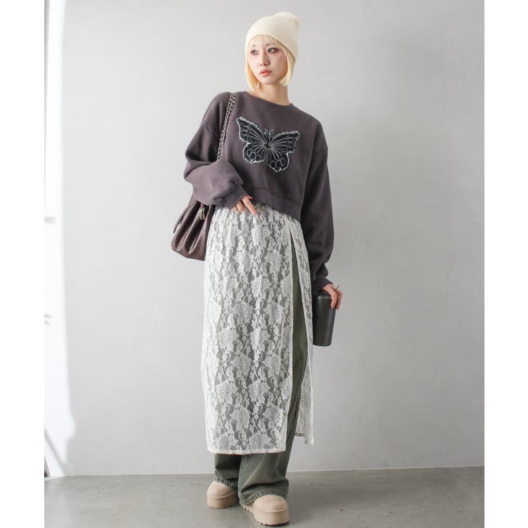 裏起毛デニムバタフライトップス | SpRay | 詳細画像10 