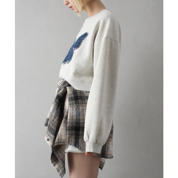 裏起毛デニムバタフライトップス | SpRay | 詳細画像22 