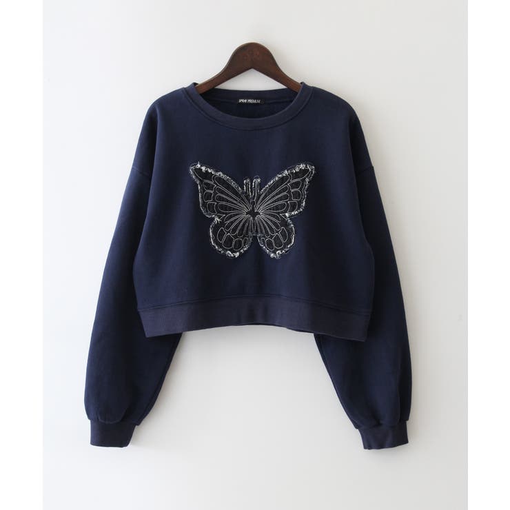 裏起毛デニムバタフライトップス | SpRay | 詳細画像26 