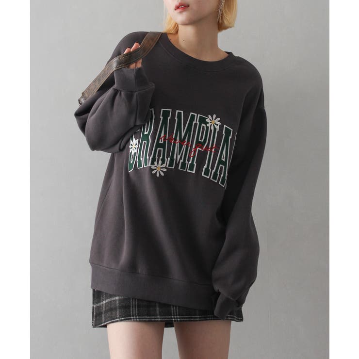 裏起毛フラワーロゴスウェット[品番：SPRW0010360]｜SpRay