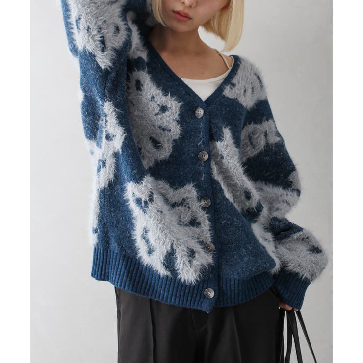 TORY BURCH 花柄 長袖カーディガン S/P TORY BURCH 花柄 長袖カーディガン S/P TORY BURCH 花柄 長袖