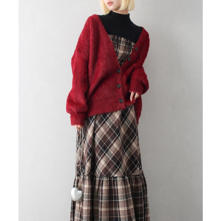 シャギーロングカーディガン[品番：SPRW0010343]｜SpRay（スプレイ）の