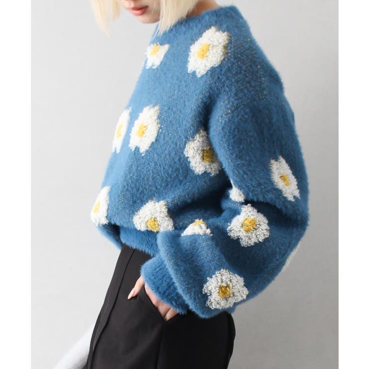 花柄フェザーニット[品番：SPRW0010402]｜SpRay（スプレイ