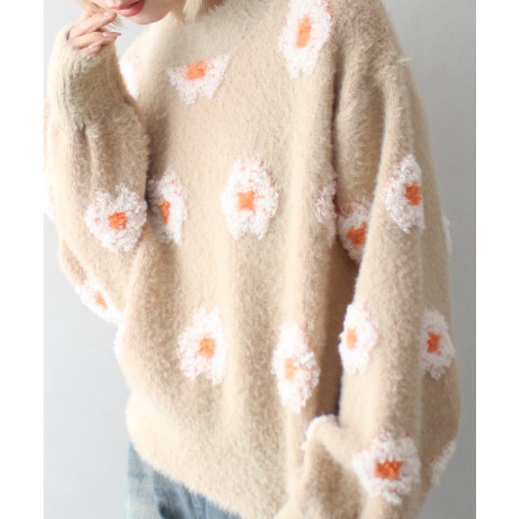 花柄フェザーニット[品番：SPRW0010402]｜SpRay（スプレイ）の