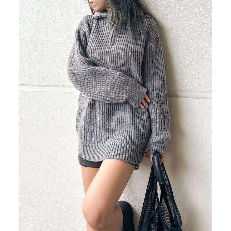 ハイネックZIP BIGニット | SpRay | 詳細画像2 