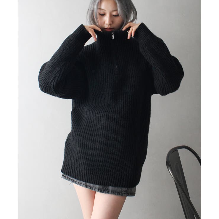 ハイネックZIP BIGニット | SpRay | 詳細画像31 