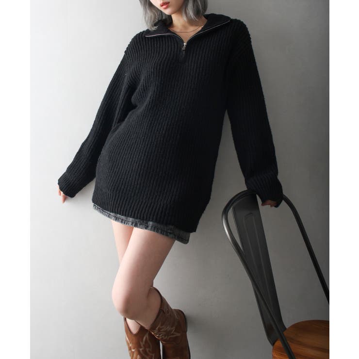 ハイネックZIP BIGニット | SpRay | 詳細画像32 