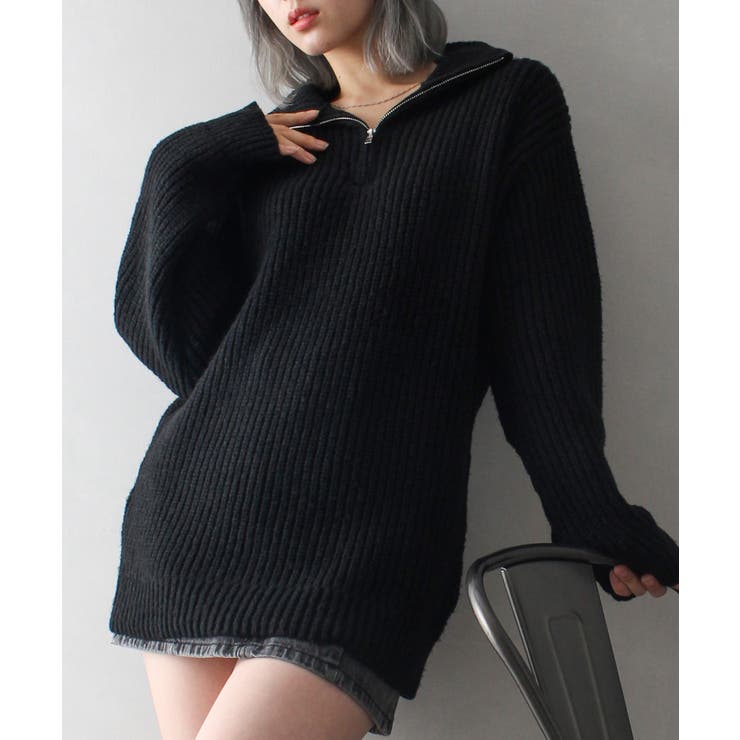 ハイネックZIP BIGニット | SpRay | 詳細画像33 