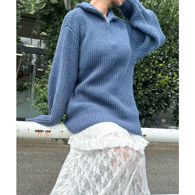 ハイネックZIP BIGニット | SpRay | 詳細画像5 