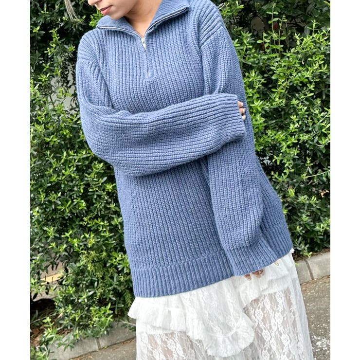 ハイネックZIP BIGニット | SpRay | 詳細画像6 