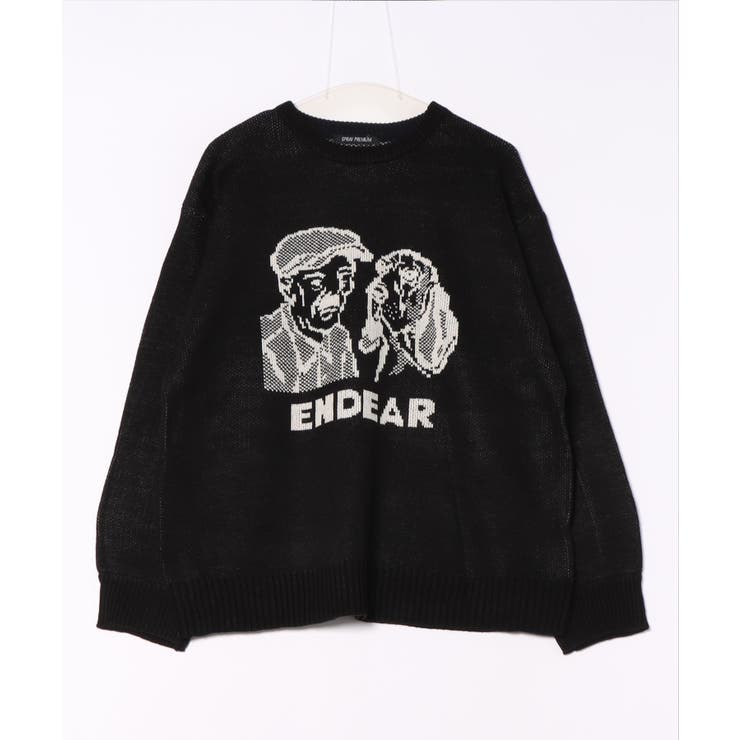 ♡　OHGA スフレニット　ブラック PRADAロゴ ウール クルーネック セーター(X24NG040)｜阪急百貨店