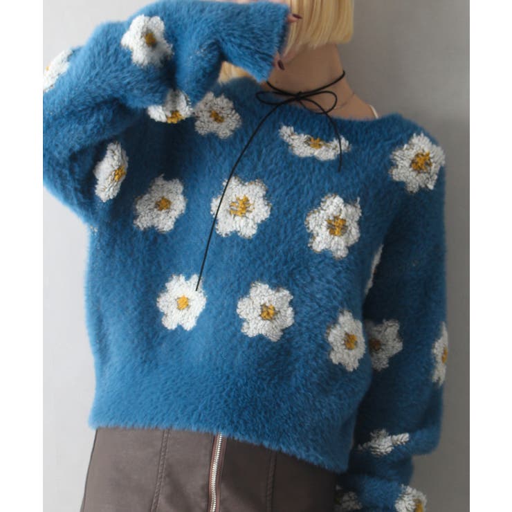 花柄フェザーニット[品番：SPRW0010362]｜SpRay（スプレイ）の