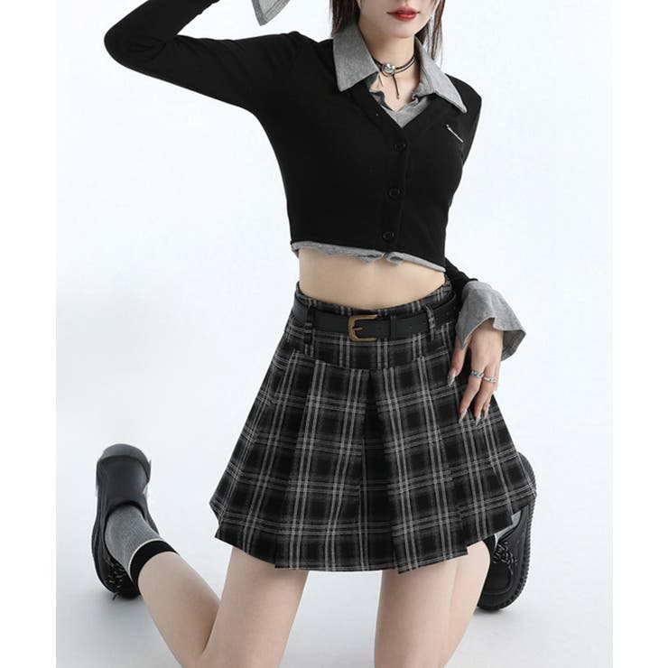 最終値下げ 美品 dimmoire ベルトプリーツ ミニスカート