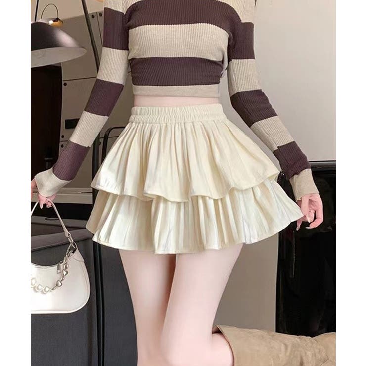 ベロアフリルプリーツミニスカート[品番：SPRW0010269]｜SpRay