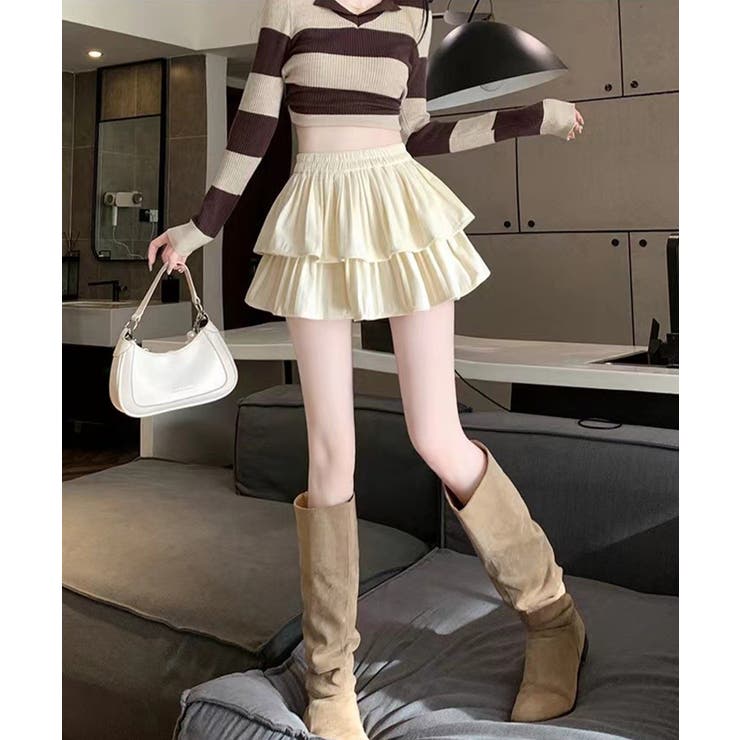 ベロアフリルプリーツミニスカート[品番：SPRW0010269]｜SpRay