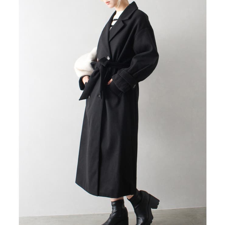 OF THE NICE STYLE ビンテージ トレンチコート 46 ブラック OF THE NICE STYLE ビンテージ トレンチコート 46 ブラック