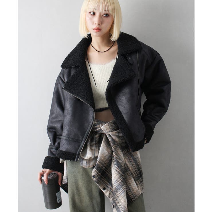 フェイクレザームートン[品番：SPRW0010350]｜SpRay（スプレイ