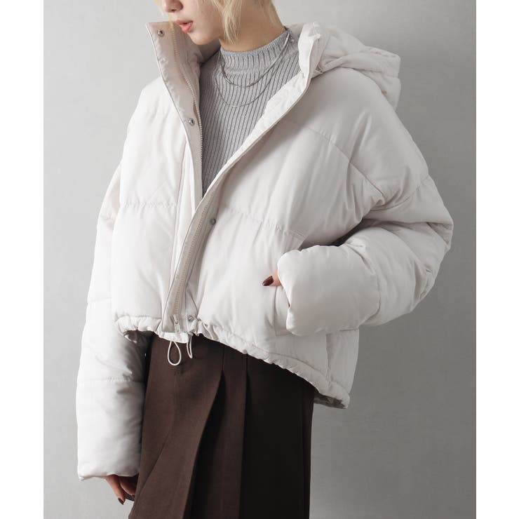 クロップド丈 フード付きジャケット - オフホワイト | ZARA Japan / 日本