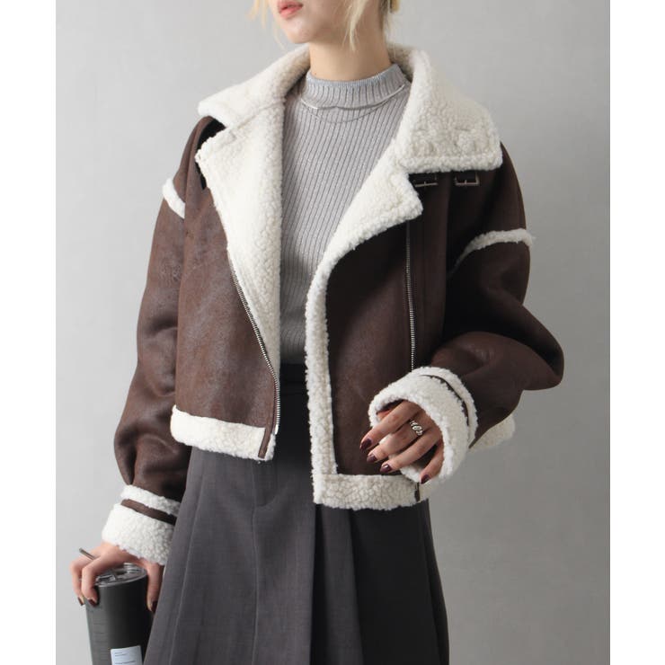 ムートンクロップドジャケット[品番：SPRW0010325]｜SpRay（スプレイ  