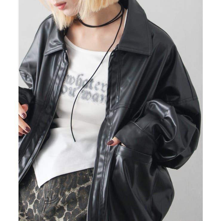 異素材フェイクレザーブルゾン新品 FREAK'S STORE｜フェイクレザーブルゾン 24AW | Rakuten Fashion