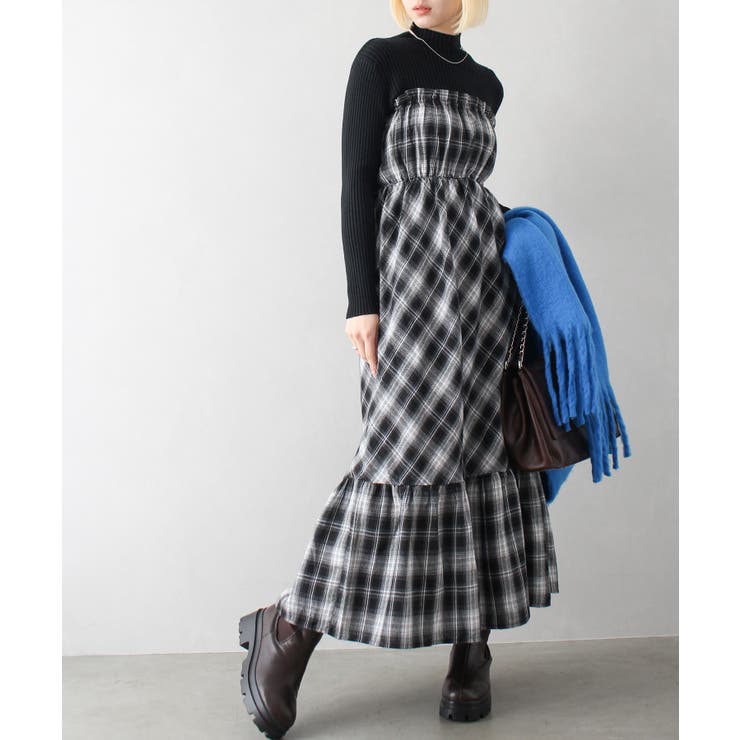 ビエラチェックキャミワンピース[品番：SPRW0010395]｜SpRay（スプレイ