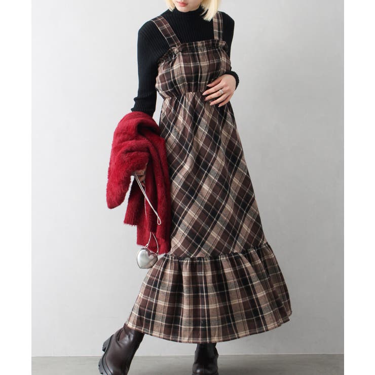 ビエラチェックキャミワンピース[品番：SPRW0010395]｜SpRay（スプレイ