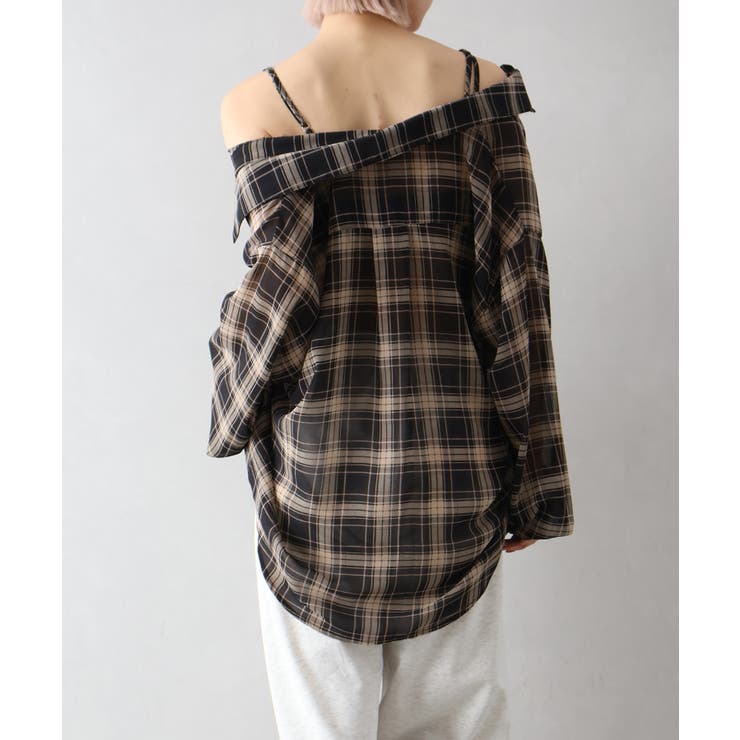 Spick&Span 24SS シアーチェック2wayシャツ　春服 セール】シアーチェック2WAYシャツ(505892854) | スピック