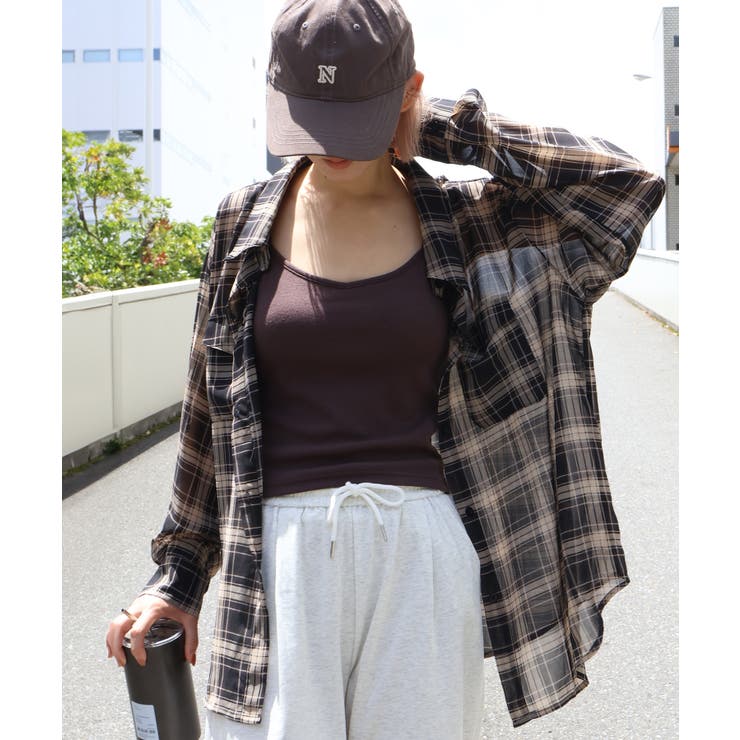 シアーチェック2WAYシャツ[品番：SPRW0010645]｜SpRay（スプレイ