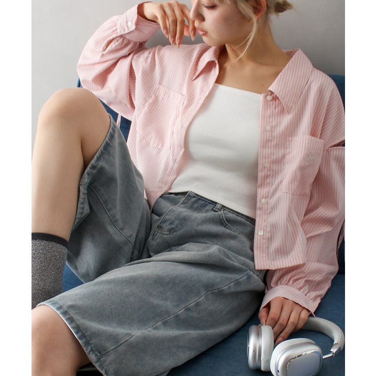 肩リボンクロップドシャツ[品番：SPRW0010462]｜SpRay（スプレイ）の