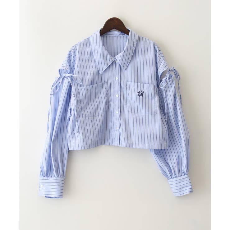 肩リボンクロップドシャツ[品番：SPRW0010462]｜SpRay（スプレイ）の
