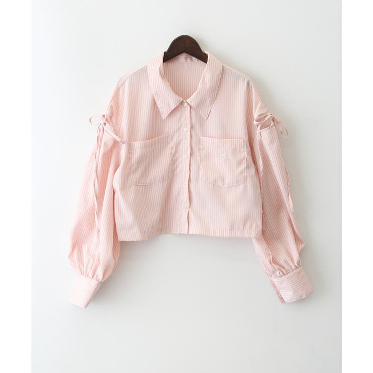肩リボンクロップドシャツ[品番：SPRW0010462]｜SpRay（スプレイ