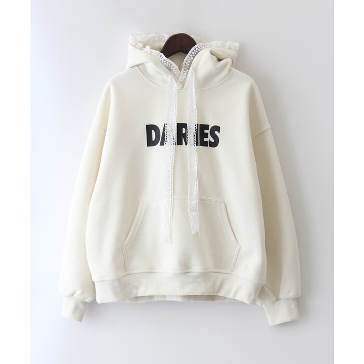 レース付きロゴパーカー[品番：SPRW0010422]｜SpRay（スプレイ