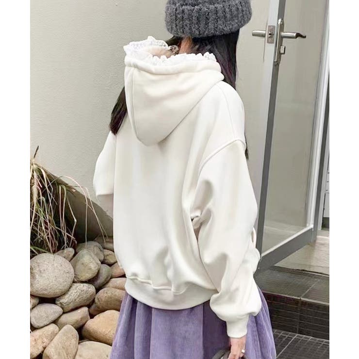レース付きロゴパーカー[品番：SPRW0010422]｜SpRay（スプレイ
