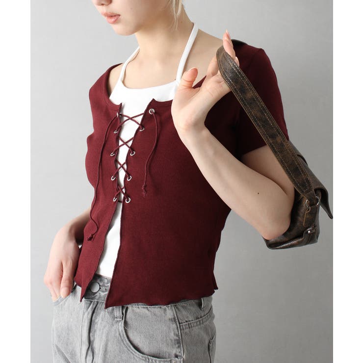 レ－スアップフェイクレイヤ－ドトップス | SpRay | 詳細画像27 