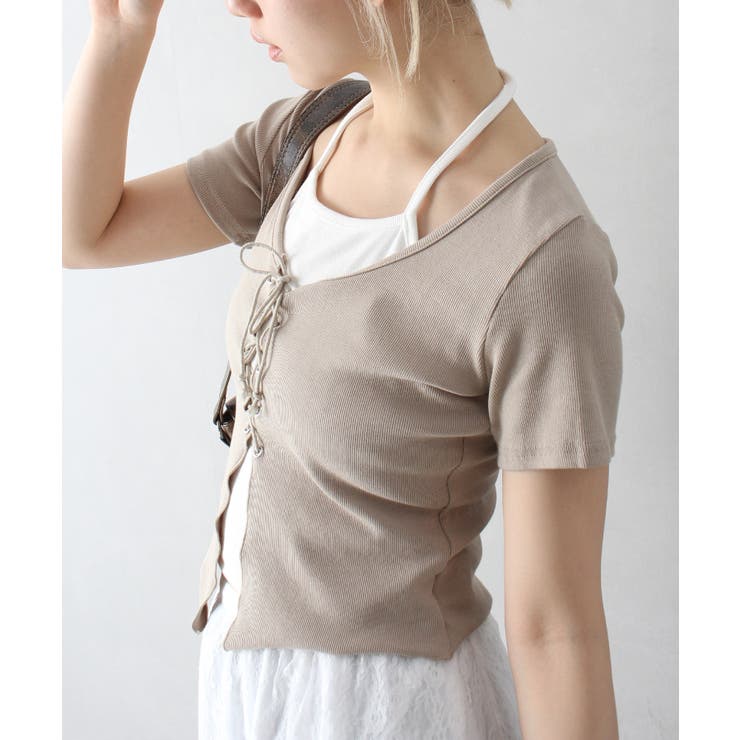 レ－スアップフェイクレイヤ－ドトップス | SpRay | 詳細画像34 