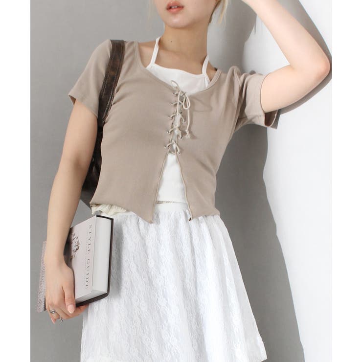 レ－スアップフェイクレイヤ－ドトップス | SpRay | 詳細画像35 