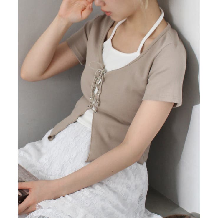 レ－スアップフェイクレイヤ－ドトップス | SpRay | 詳細画像39 