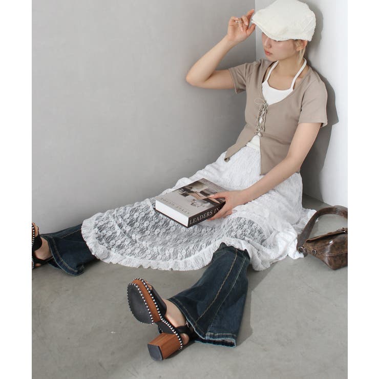 レ－スアップフェイクレイヤ－ドトップス | SpRay | 詳細画像40 